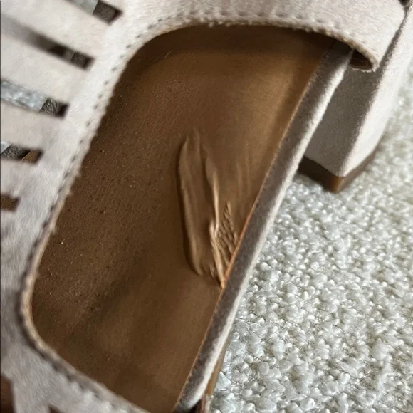 Franco Sarto taupe Cutout Block Heels - Picture 5 of 8